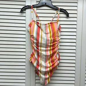 Kona Sol Striped One Piece Swimsuit